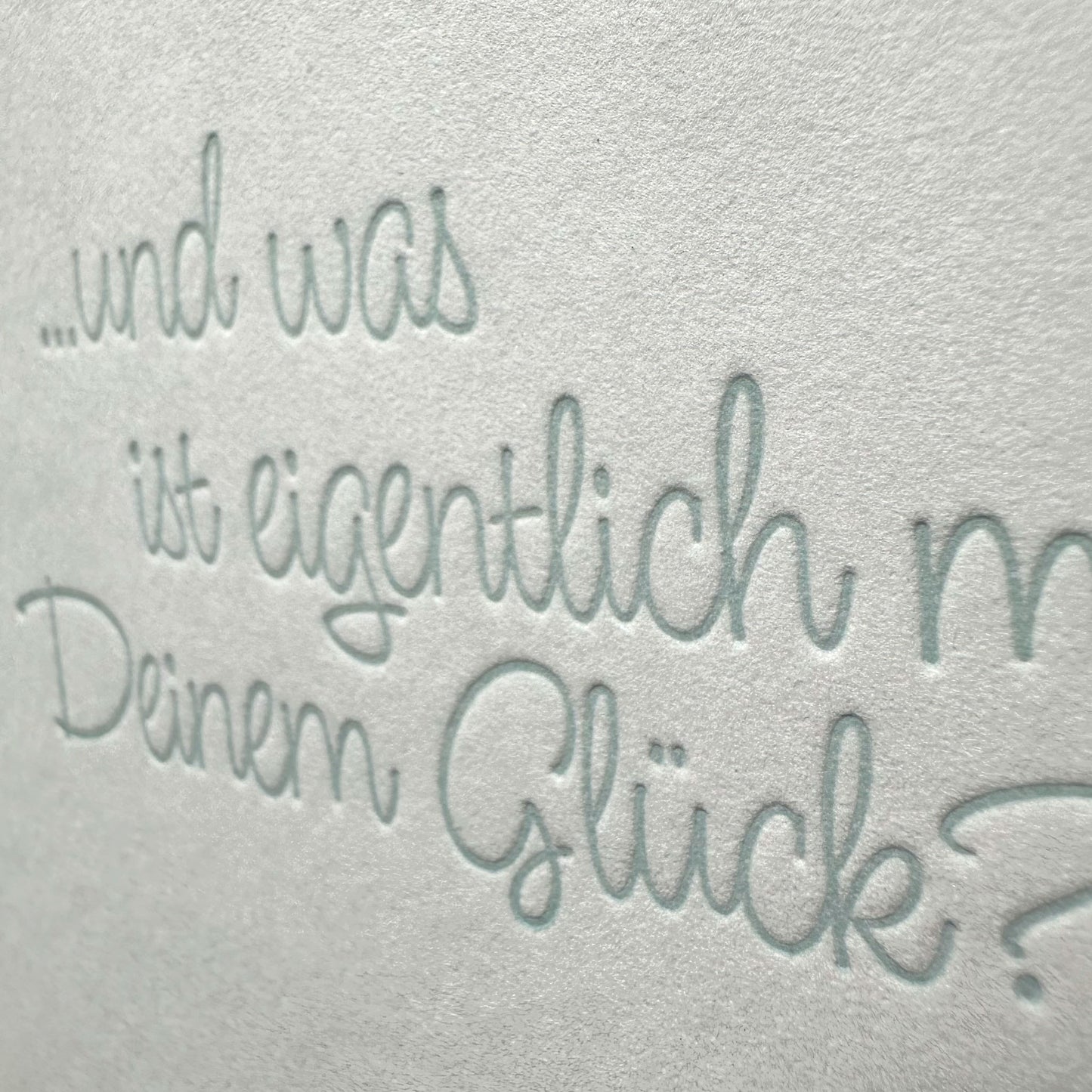 Und was ist mit Deinem Glück?